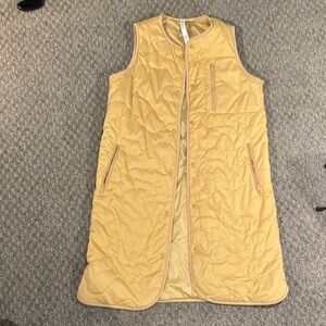 NWOT lululemon gold/tan long vest